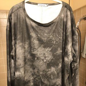 Woman's long sleeve casual pullover shirt-4X